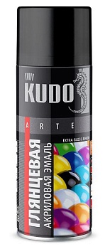 Краска эмаль аэрозольная Kudo KU-A9003, глянцевая, 520 мл, RAL 9003, белая