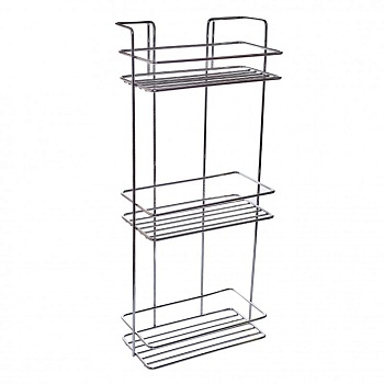 Полка угловая 3-х ярусная прямая Нержав.