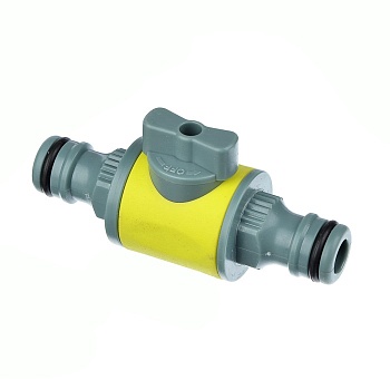 Соединитель штуцерный с вентилем 8.5*4*3см, пластик 9*4,5*3