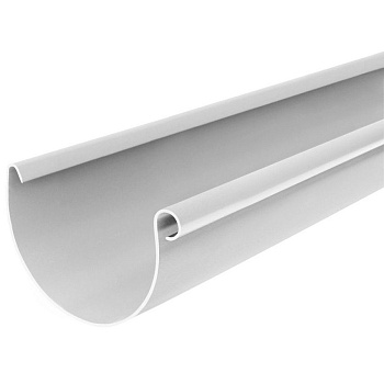 Желоб водосточный ф125мм белый 3м.ПВХ "Альта-Профиль"