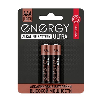 Батарейка Energy Ultra LR03/2B, типоразмер ААА