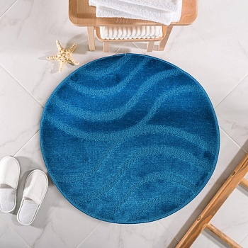 Коврик  для ванной MAXIMUS КРУГЛЫЙ D-67 Бирюза