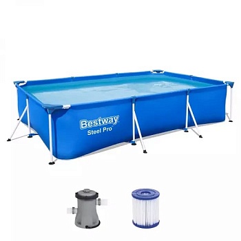 Бассейн Bestway 56411 каркасный, 300х201х66см, 3300л,