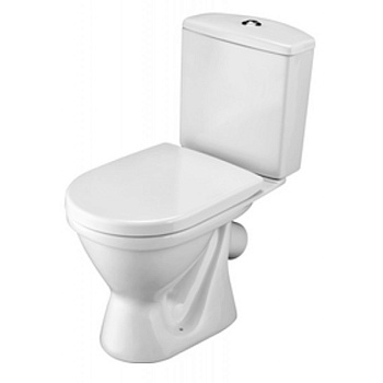 Унитаз-компакт АЛЬКОР rimless прямой выпуск, без ободковый, нижняя подводка, сиденье soft-close 1WH