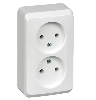 Розетка 2-м ОП бел. 16А б.з. Этюд "Schneider Electric"