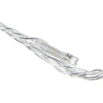 Гирлянда эл. водопад 192LED, 1,2х2м, 8 нитей, шампань, 8 реж, прозр.провод, 220В