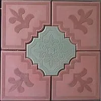 Плитка тротуарная Краковский клевер 600х600х45мм - 5плит кр+сер