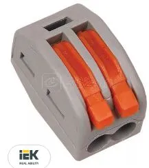 Клемма строительно-монтажная 2 (0,8-4кв.мм.) СМК 222-412 IEK UKZ-001-412